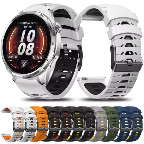 22mm Silicone Watchband For HONOR Watch 6 Plus/5 Ultra Wrist Strap For HONOR GS 3/GS Pro/Magic Watch