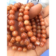 Red coral carved with pearls, size 7,7 cups - 8 cups, rosary of 108 beads