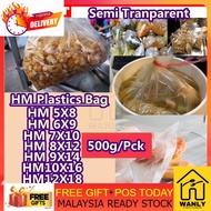 500gm HM5x8/6x9/7x10/8x12/9x14/10x16/12x18CM HM Plastic Beg HM BAG PLASTIC BUNGKUS MAKANAN