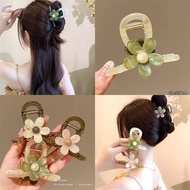 Gentle Style Flower Hair Clip Acrylic Hair Clamp Elegant And Sweet Temperament Hairpin Women Girl Ba