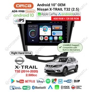 HEAD UNIT ANDROID NISSAN XTRAIL T32 2014 - 2018 ORCA ADR 9988 CAR PLAY