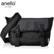 Anello Guild Series Water Resistant Flap Unisex Mini Messenger Bag - Black