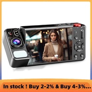 4K Camera 4K 64MP 18X Digital Zoom Camera 270-Degree Rotating Compact Vlogging Camera Black