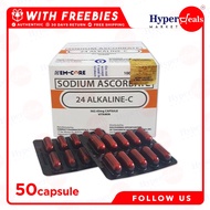 24 Alkaline-C (50 capsules )562.43mg Vitamin C EM-CORE Sodium Ascorbate