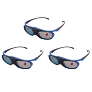 (DKCZ) 3X Rechargeable DLP Link 3D Glasses Active Shutter Eyewear for Z3/Z4/H2 Nuts G1/P2 &amp DLP L