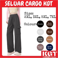 KGT CARGO Bamboo Slack Seluar Cargo Bertali Size 2XL-7XL Perempuan Ladies Cargo Slack Pants Seluar G