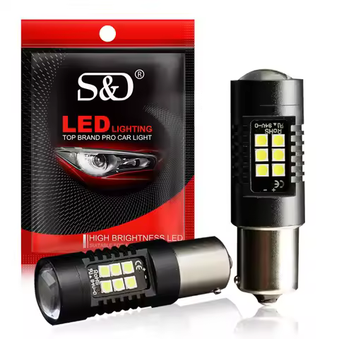 2Pcs P21W LED 1156 BA15S BAU15S PY21W BAY15D LED Bulb 1157 P21 5W R5W 21pcs 3030SMD Auto Lamp Car LE