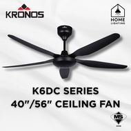 DEKA KRONOS K6DC K6 DC Motor 40" 56" Inch 5 Blades SIRIM Remote Control Ceiling Fan Kipas Angin Sili