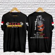 ATASAN KAOS TSHIRT BAJU DISTRO TEAM MEKANIK MUDA Printed cotton T-shirt