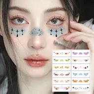 Halloween Colorful Makeup Face Stickers Holiday Party Stickers Performance Set Face C6a4