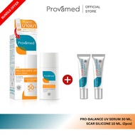 [PROTECT SCAR] PROVAMED PRO-BALANCE UV AQUA SERUM SPF50+ PA++++ 40ML & SCAR SILICONE 10 G x2 pcs