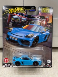 Xe mô hình đồ chơi bánh cao su Hotwheels 1:64 PREMIUM - BOULEVARD - Porsche 718 Cayman GT4