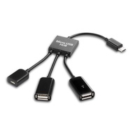 อะแดปเตอร์ Micro USB OTG HUB สำหรับสมาร์ทโฟน/แท็บเล็ต Micro USB Splitter สำหรับ Apple Samsung Lenovo