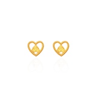 Hubbell Heart Earring in 916 Gold by Ngee Soon Jewellery