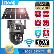 Linook V380 solar wireless WiFi CCTV camera dual lens 8MP solar camera wireless WiFi IP camera color