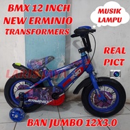 Termurah sepeda anak bmx 12 erminio ban jumbo ada musik dan lampu