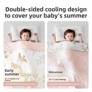 【Brand New】Kids Cooling Blanket Lightweight Washable Summer Aircon Blanket Portable Baby Summer Blan