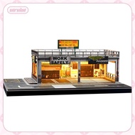 [utruiut] 1/64 Parking Lot Scene Display Case, 1:64 Scale Diecast Vehicle Model Display Case, Simula