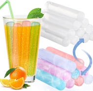 20 Pcs Reusable Ice Cube Ice Sticks Plastic Ice Cube Washable Permanent Non Melting Water Bottle Ice