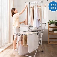 其他品牌 - 免安裝可折疊晾衣架 帶立杆晾曬架 多功能曬衫架曬被架