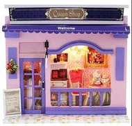 迷你屋袖珍屋 DIY小屋材料包 歐洲店鋪系列#女皇的店/珠寶精品店 木質拼裝模型屋 女友禮物