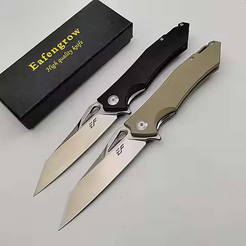 lightweight Sharp Pocket Folding Knife D2 Blade G10 Survival Hunt Ball bearing Portable Outdoor Camp