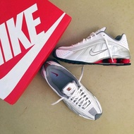 Paling Laku Nike Shox R4 White Metalic Silver