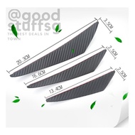 [SG FREE ] 6Pcs Carbon Fiber Style Car Front Bumper Lip Splitter Body Spoiler Canards