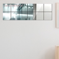 9pcs Mirror Tile Wall Sticker Square Self Adhesive Room Decor Stick On Art