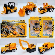 CONSTRUCTION TRUCK DIECAST Metal Diecast TRUCK Toy contains 6 Excavator Molen Dump TRUCK Toys