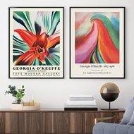 Georgia O'keeffe Art Exhibition Poster Prints, Modern Wall Art, Living Room, Bedroom, Dining Room, B