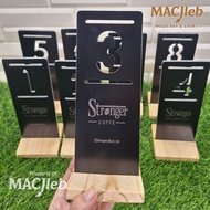 [ MACJleb] ACP Almuminium Industrial Cafe Resto Table Number Size 25x8cm Custom Logo