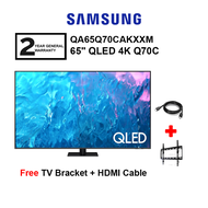 SAMSUNG 55" / 65'' QLED 4K Q70C TV QA55Q70CAKXXM /  QA65Q70CAKXXM Television (FREE HDMI CABLE AND TV BRACKET)