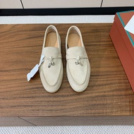 Pure Italian Suede Slip-On LP Loafers - Flat Comfortable Women’s Shoes