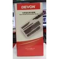 DEVON 15 pieces Drill Bit & Screwdriver Bit Kit D-DBSA-15P