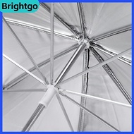 brightgo-my 83cm 33in Studio Photo Strobe Flash Light Reflector Black Silver Umbrella