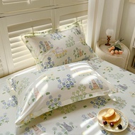 Gối Cao Su Pha Trộn Cotton Nguyên Chất 2025 Gối Trẻ Em 40x60 Gối 50x80 Vỏ Gối Cotton Nguyên Chất 48c