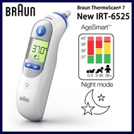 24h เรือbraun IRT 6525 เยอรมนี Original Braun ThermoScan 7+ เครื่องวัดอุณหภูมิ เบราน์ As the Picture