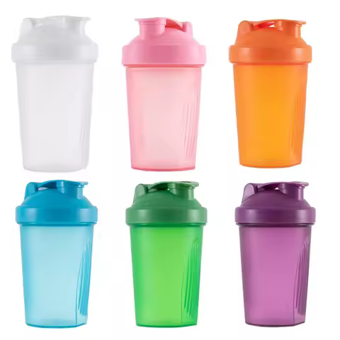 Sports water cup with Shaker Balls Leak Proof Drink Shaker Bottle Whey Protein Powder Mixing Bottle 