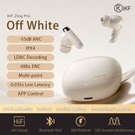 IKF Zing Pro LDAC -55dB ปรับลดเสียงรบกวนหูฟังบลูทูธ IPX4ไร้สาย HIFI ANC สำหรับการทำงานกีฬา