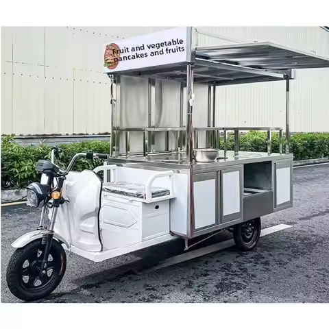 New Fully Equipped Electric Tricycle Motor Food Truck Kitchen For Street Food Retail And Catering Bu