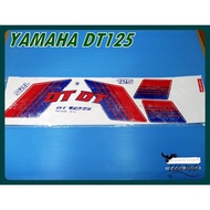 YAMAHA DT125 -- BODY STICKER SET "BLUE" & "RED" // Car BLUE-RED Glossy Finish