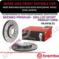 BREMBO GENUINE DISC ROTOR (FRONT) FOR MERC B160 B180 B200 B220 B250 B250 [W246, W242] (2013-2018YR) 