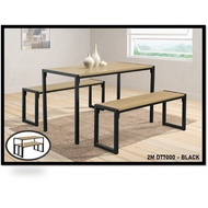 【JFT】 2M DT7000 (1 TABLE + 2 CHAIR) / MODERN DESIGN DINING SET / QUALITY RESTAURANT TABLE SET / KOPI