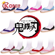 COSER Demon Slayer Kimetsu No Yaiba Anime Slippers Shoes Geta Kamado Tanjirou Sandals Nezuko Clogs Agatsuma Zenitsu kanao shinobu kochou Giyuu obanai