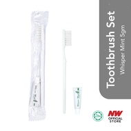 TOOTHBRUSH SET/BERUS GIGI (1PC) -5GM PASTE IN POLYBAG TRAVEL USE
