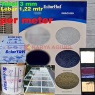 Atap SOLARTUFF SOLID 3mm Embossed Solarflat Fiber Kanopi Polikarbonat
