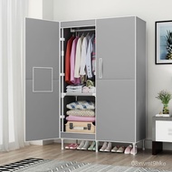 W-8&amp; Simple Wardrobe Rental Room with Open Door Cloth Wardrobe Thickened Steel Pipe Reinforced Strong and Durable Storag