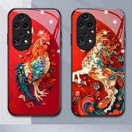 cute Huawei P Series glass phone case P50pro P20 P20pro P30 P30lite P40 P40pro P30pro P8 P20lite Hon