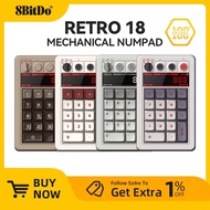 8BitDo Retro 18 Mechanical Numeric Keypad Calculator Mode Bluetooth 2.4G USB-C Wired for Windows And